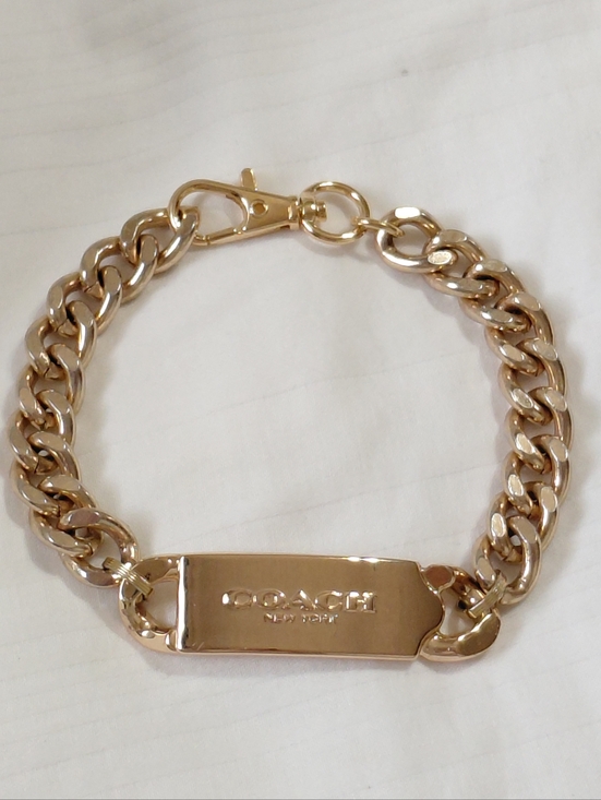 Coach Jewelry - Coach Gold Chunky ID Bracelet